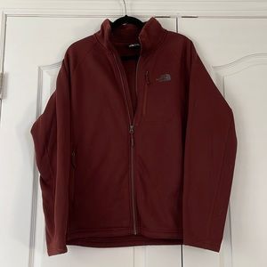 Maroon North Face Fleece Zip Up Jacket